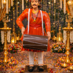Traditional Dhol Artist Figure
