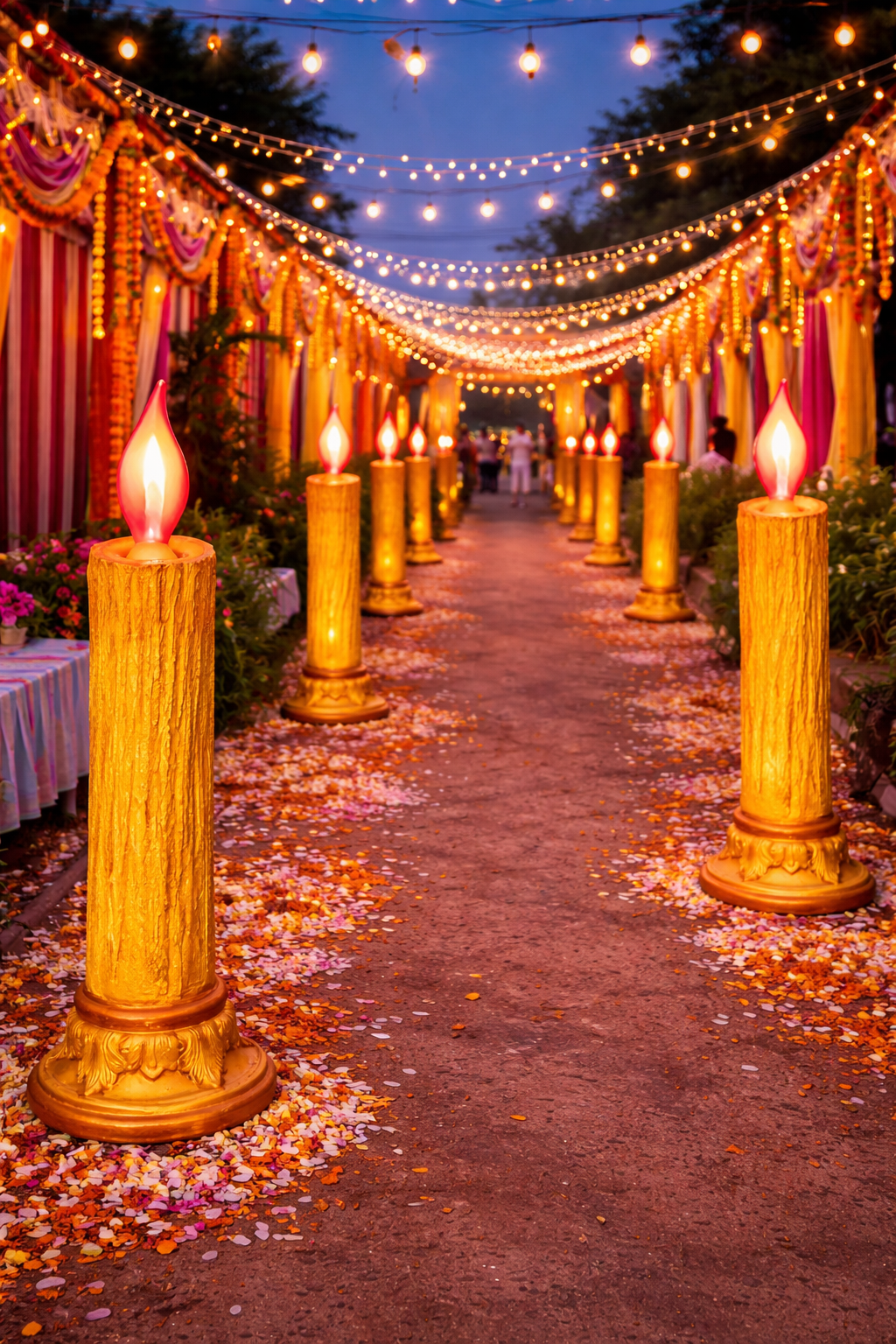 event-decoration Fiber Decorative Lamp Pillar - Image 1