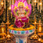 Lotus Base Ganesh Idol