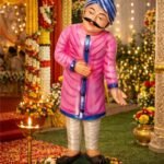 Fiber Welcome Man Statue