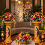 Fiber Floral Pillar Stand