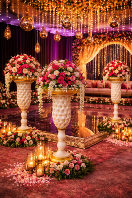 Fiber Floral Display Pedestal